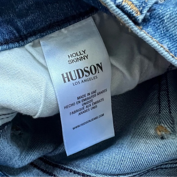 Hudson Holly High-Rise Skinny Jeans Size 30 Ripped Knee Distressed Ankle Length - Picture 9 of 9